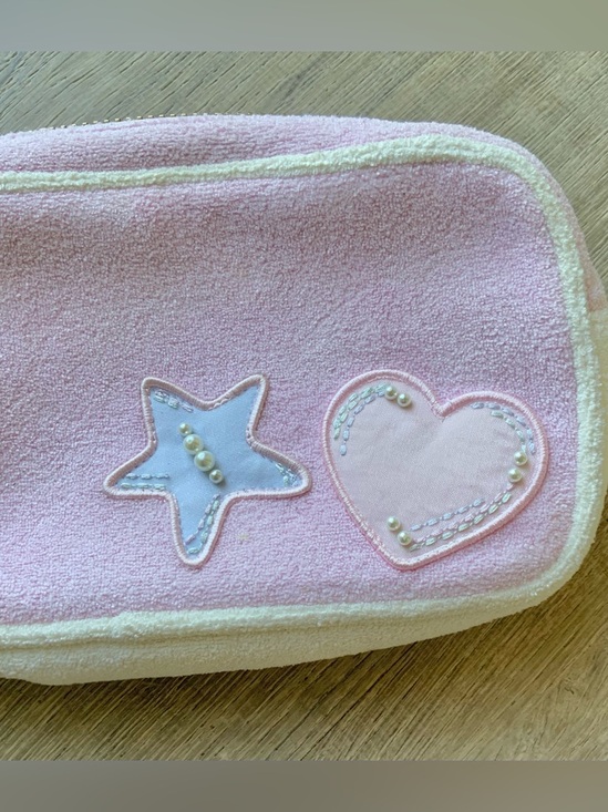 Stoney Clover Lane Terry Cloth Small Pouch w/ Patches OS - Picture 9 of 10